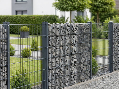 Gabionenpfosten 40 × 120 mm mit Abdeckleiste