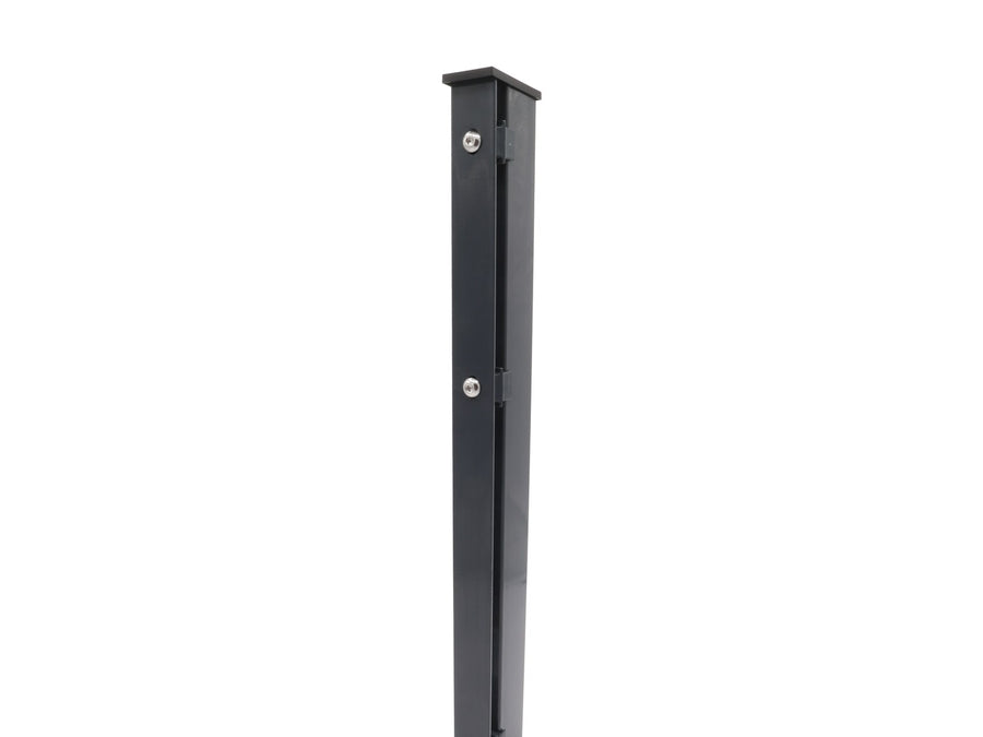 Zaunpfosten 60 × 40 mm mit Abdeckleiste, Anthrazit (Abbildung des Pfostens, der Artikel ist der Aufpreis)